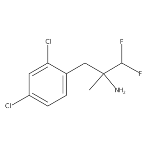 3-(2,4-Dichlorophenyl)-1,1-difluoro-2-methylpropan-2-amine结构式