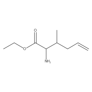 Ethyl 2-amino-3-methylhex-5-enoate结构式