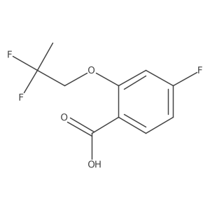 2-(2,2-Difluoro-propoxy)-4-fluoro-benzoic acid结构式
