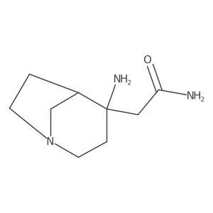 2-{4-Amino-1-azabicyclo[3.2.1]octan-4-yl}acetamide结构式