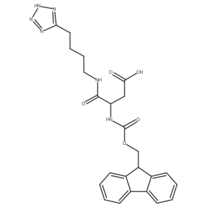 3-({[(9H-fluoren-9-yl)methoxy]carbonyl}amino)-3-{[4-(1H-1,2,3,4-tetrazol-5-yl)butyl]carbamoyl}propanoic acid结构式