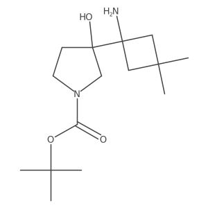 tert-butyl 3-(1-amino-3,3-dimethyl-cyclobutyl)-3-hydroxy-pyrrolidine-1-carboxylate Structure