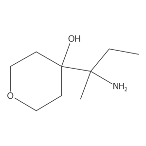 4-(2-Aminobutan-2-yl)oxan-4-ol结构式