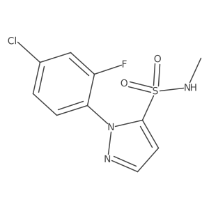 1-(4-chloro-2-fluorophenyl)-N-methyl-1H-pyrazole-5-sulfonamide结构式