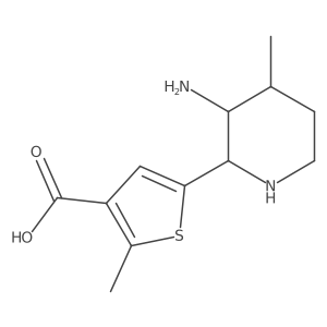 5-(3-Amino-4-methylpiperidin-2-yl)-2-methylthiophene-3-carboxylic acid Structure