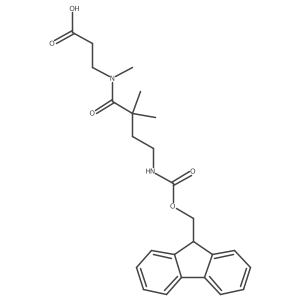 3-[4-({[(9H-fluoren-9-yl)methoxy]carbonyl}amino)-N,2,2-trimethylbutanamido]propanoic acid结构式