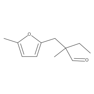 2-Methyl-2-[(5-methylfuran-2-yl)methyl]butanal结构式