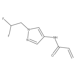 N-[1-(2,2-Difluoroethyl)pyrazol-4-yl]prop-2-enamide结构式