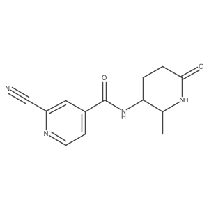 2-Cyano-N-(2-methyl-6-oxopiperidin-3-yl)pyridine-4-carboxamide Structure