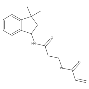 N-{2-[(3,3-dimethyl-2,3-dihydro-1H-inden-1-yl)carbamoyl]ethyl}prop-2-enamide结构式