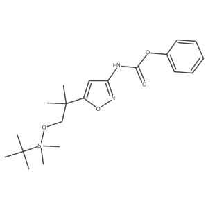 N-[5-[2-[[(1,1-dimethylethyl)dimethylsilyl]oxy]-1,1-dimethylethyl]-3-isoxazolyl]carbamic acid phenyl ester结构式