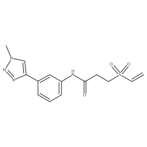 3-Ethenylsulfonyl-N-[3-(1-methyltriazol-4-yl)phenyl]propanamide Structure