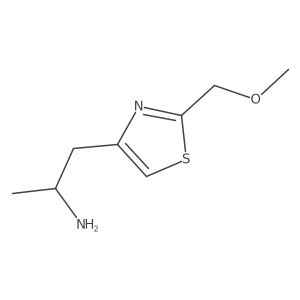 (2R)-1-[2-(methoxymethyl)-1,3-thiazol-4-yl]propan-2-amine结构式