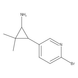 rac-(1R,3R)-3-(6-bromopyridin-3-yl)-2,2-dimethylcyclopropan-1-amine Structure