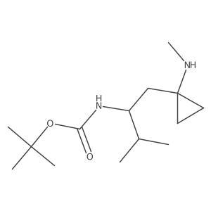 tert-butyl N-{3-methyl-1-[1-(methylamino)cyclopropyl]butan-2-yl}carbamate结构式