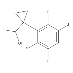1-[1-(2,3,5,6-Tetrafluorophenyl)cyclopropyl]ethan-1-ol结构式