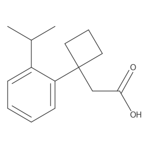 2-{1-[2-(Propan-2-yl)phenyl]cyclobutyl}acetic acid Structure