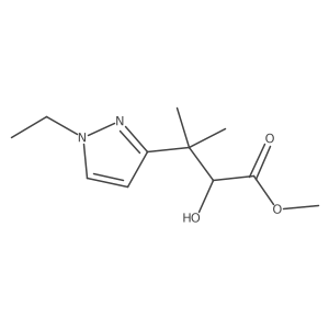 methyl 3-(1-ethyl-1H-pyrazol-3-yl)-2-hydroxy-3-methylbutanoate结构式