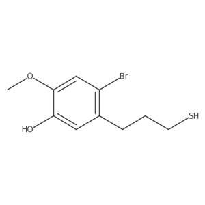 4-Bromo-2-methoxy-5-(3-sulfanylpropyl)phenol结构式