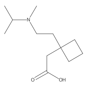 2-(1-{2-[Methyl(propan-2-yl)amino]ethyl}cyclobutyl)acetic acid结构式