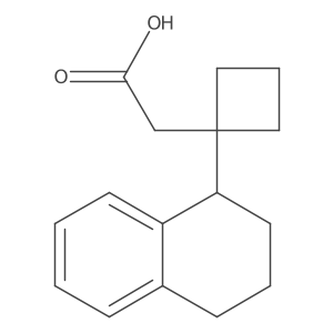 2-[1-(1,2,3,4-Tetrahydronaphthalen-1-yl)cyclobutyl]acetic acid结构式