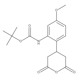 tert-butyl N-[2-(2,6-dioxooxan-4-yl)-5-methoxyphenyl]carbamate Structure