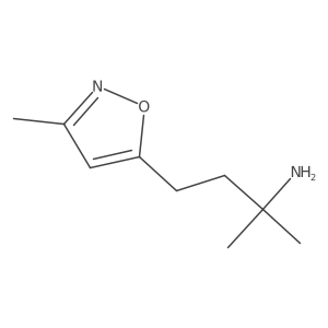 2-Methyl-4-(3-methyl-1,2-oxazol-5-yl)butan-2-amine结构式