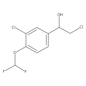 2-Chloro-1-[3-chloro-4-(difluoromethoxy)phenyl]ethan-1-ol Structure