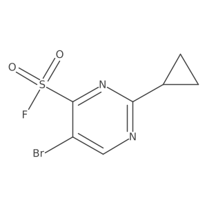 5-Bromo-2-cyclopropylpyrimidine-4-sulfonyl fluoride结构式