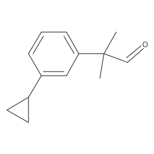 2-(3-Cyclopropylphenyl)-2-methylpropanal Structure
