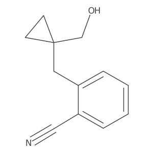 2-{[1-(Hydroxymethyl)cyclopropyl]methyl}benzonitrile结构式