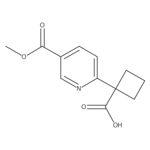 1-[5-(Methoxycarbonyl)pyridin-2-yl]cyclobutane-1-carboxylic acid Structure