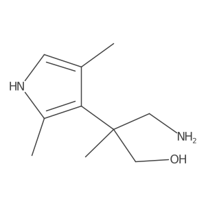 3-amino-2-(2,4-dimethyl-1H-pyrrol-3-yl)-2-methylpropan-1-ol结构式