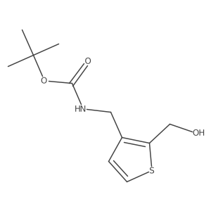 tert-Butyl ((2-(hydroxymethyl)thiophen-3-yl)methyl)carbamate结构式