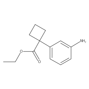 Ethyl 1-(3-aminophenyl)cyclobutane-1-carboxylate结构式