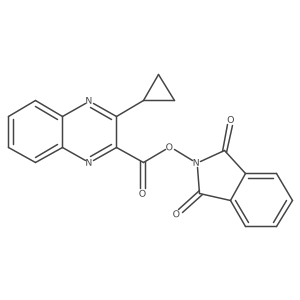 1,3-dioxo-2,3-dihydro-1H-isoindol-2-yl 3-cyclopropylquinoxaline-2-carboxylate结构式