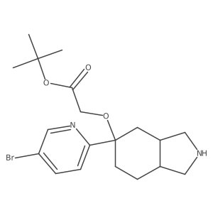 tert-butyl 2-{[5-(5-bromopyridin-2-yl)-octahydro-1H-isoindol-5-yl]oxy}acetate结构式
