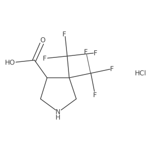 4,4-Bis(trifluoromethyl)pyrrolidine-3-carboxylic acid;hydrochloride Structure