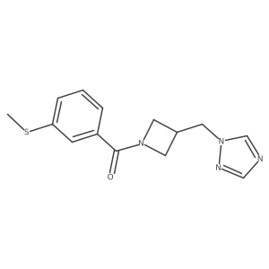 1-({1-[3-(methylsulfanyl)benzoyl]azetidin-3-yl}methyl)-1H-1,2,4-triazole Structure