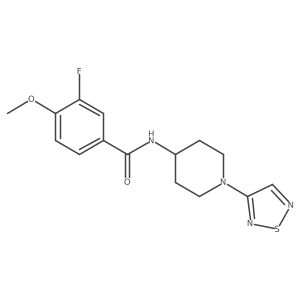 3-fluoro-4-methoxy-N-[1-(1,2,5-thiadiazol-3-yl)piperidin-4-yl]benzamide结构式