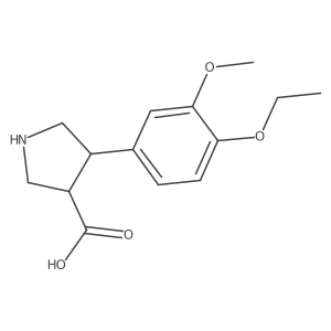 4-(4-Ethoxy-3-methoxyphenyl)pyrrolidine-3-carboxylic acid结构式