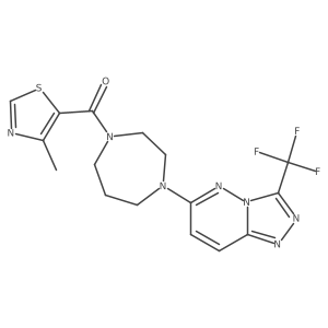 1-(4-Methyl-1,3-thiazole-5-carbonyl)-4-[3-(trifluoromethyl)-[1,2,4]triazolo[4,3-b]pyridazin-6-yl]-1,4-diazepane结构式
