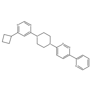 4-Cyclobutyl-6-{4-[6-(pyridin-2-yl)pyridazin-3-yl]piperazin-1-yl}pyrimidine Structure