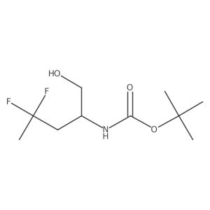 tert-butyl N-(4,4-difluoro-1-hydroxypentan-2-yl)carbamate结构式