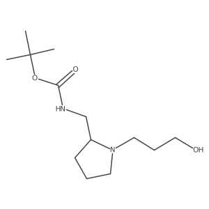 tert-butyl N-{[1-(3-hydroxypropyl)pyrrolidin-2-yl]methyl}carbamate Structure