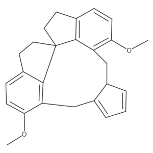 (2AR,8aR)-7,13-dimethoxy-1,2,3,4,8a,12-hexahydro-8H-cyclopenta[5,6]cyclonona[1,2,3-cd:1,9,8-c'd']diindene结构式