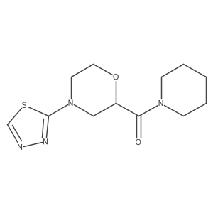 2-(Piperidine-1-carbonyl)-4-(1,3,4-thiadiazol-2-yl)morpholine结构式