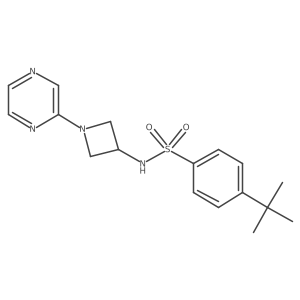 4-tert-butyl-N-[1-(pyrazin-2-yl)azetidin-3-yl]benzene-1-sulfonamide Structure