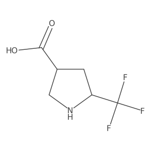 (3S,5S)-5-(Trifluoromethyl)pyrrolidine-3-carboxylic acid Structure