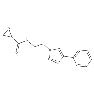 N-[2-(4-phenyl-1H-1,2,3-triazol-1-yl)ethyl]oxirane-2-carboxamide结构式